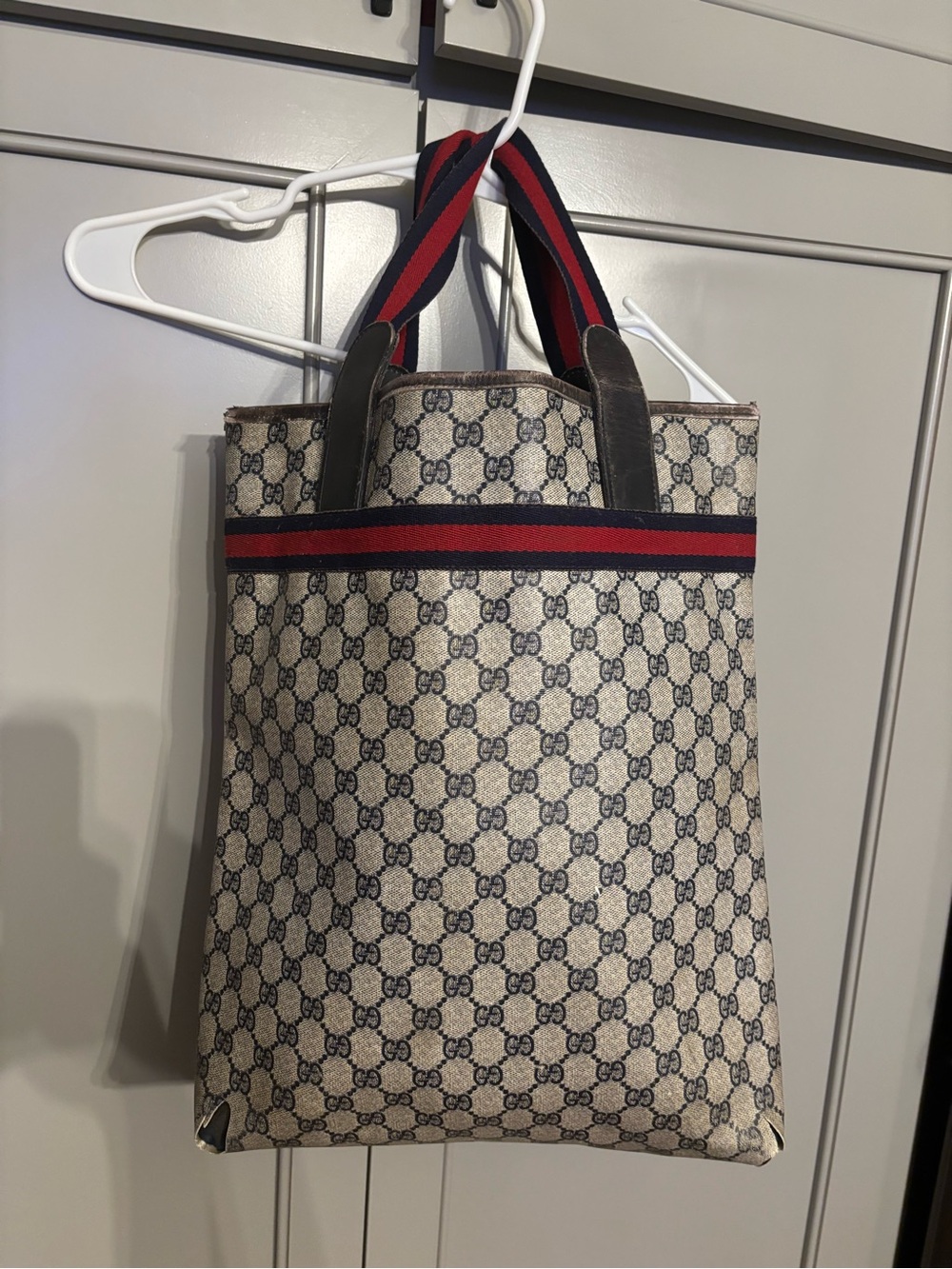 VINTAGE GUCCI WEB GG TOTE BAG